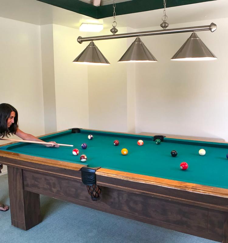 Billiards room at The Shadows Apartments in Mountain View, California